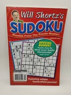 Will Shortz's SUDOKU - Feb 2016 - Special Bonus Puzzles - 236 Puzzles NOS